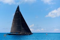 Single J Class Yacht Under Sail