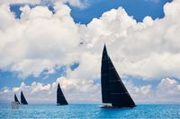 J Class Fleet and Towering Clouds