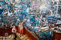 Colourful Island Bar Interior