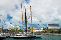 Sailing Boats at the City Waterfront