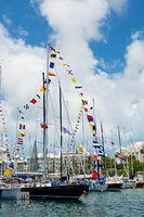 Sailboats Dressed with Signal Flags