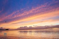 Island Sunset Over Water