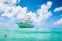 Motorboat in Turquoise Water
