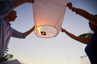 Releasing a Sky Lantern