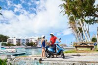 Scooter Couple at the Waterfront