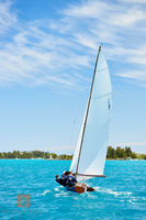 Fitted Dinghy Sailing Away