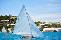 Fitted Dinghy Sailing Near Shore