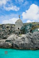 Person Above Coastal Fortification
