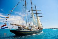Tall Ship Flying Signal Flags