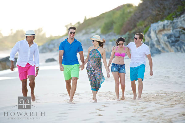 Five Friends on the Beach III print