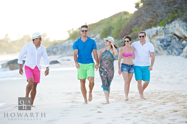 Five Friends on the Beach II print