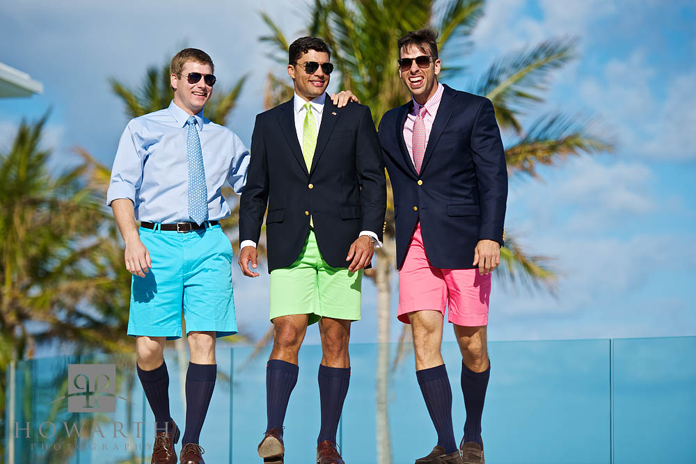 Bermuda Shorts Trio VI Bermuda Shorts Trio VI wearing traditional Bermuda shorts