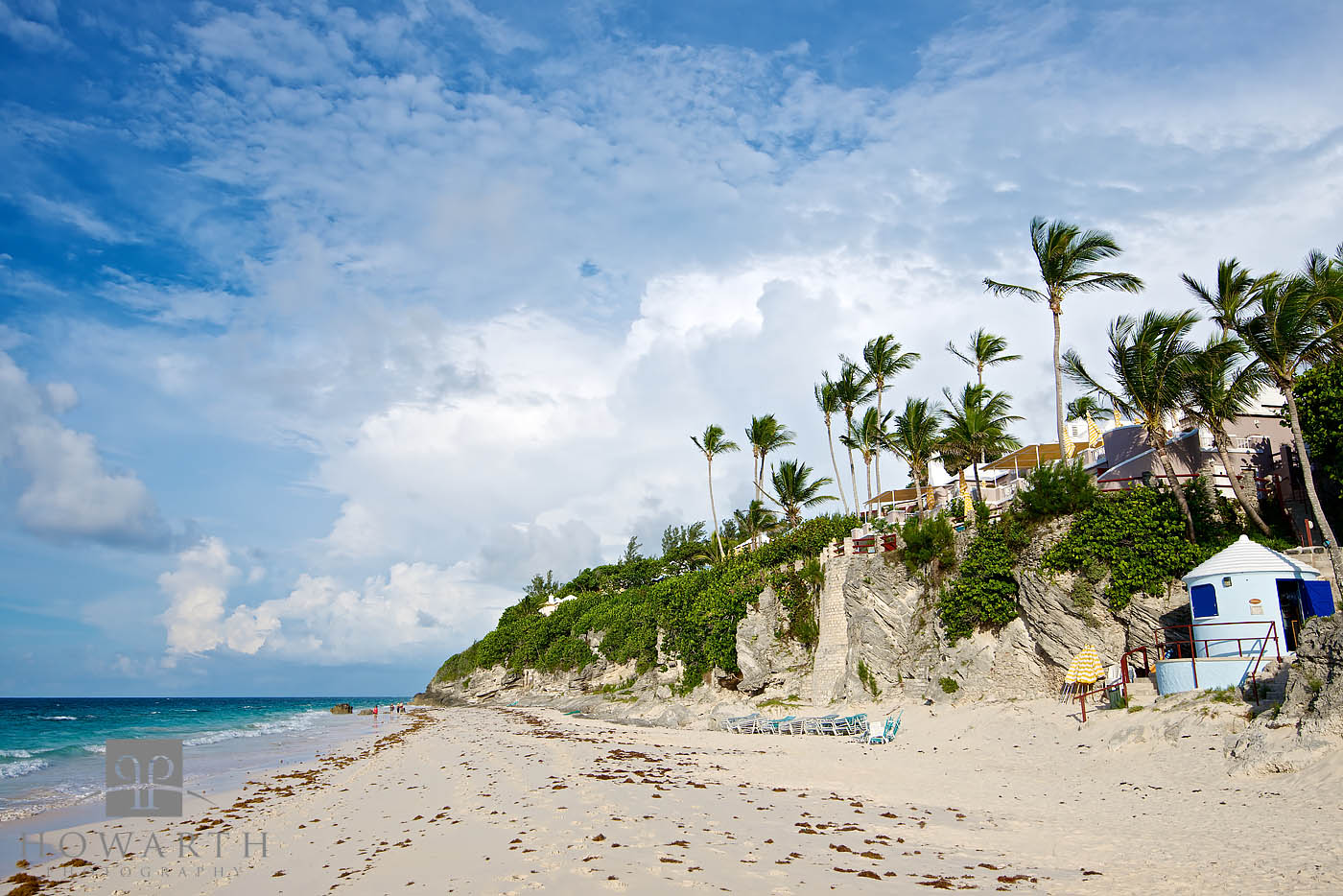 Viewing The Coral Beach & Tennis Club cottages from the beach