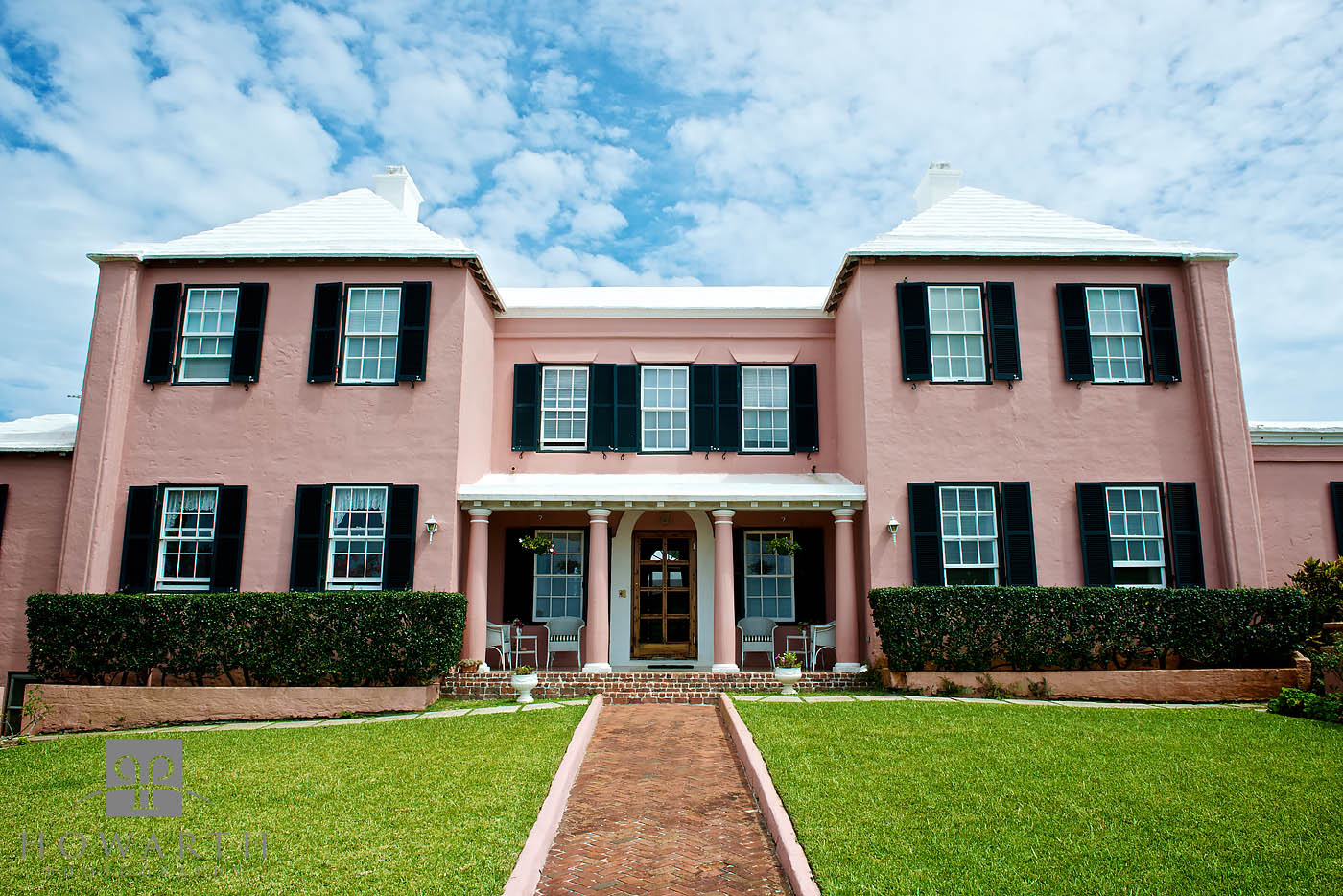 Traditional Pink Bermuda Home