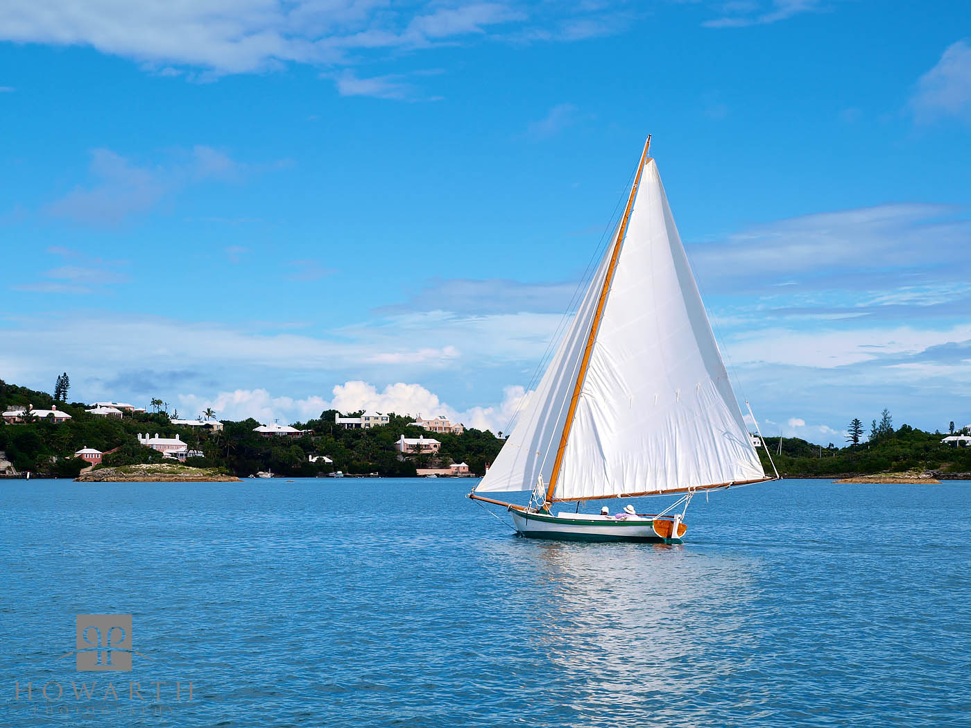 A relaxing sail in the harbour in a traditional dinghy