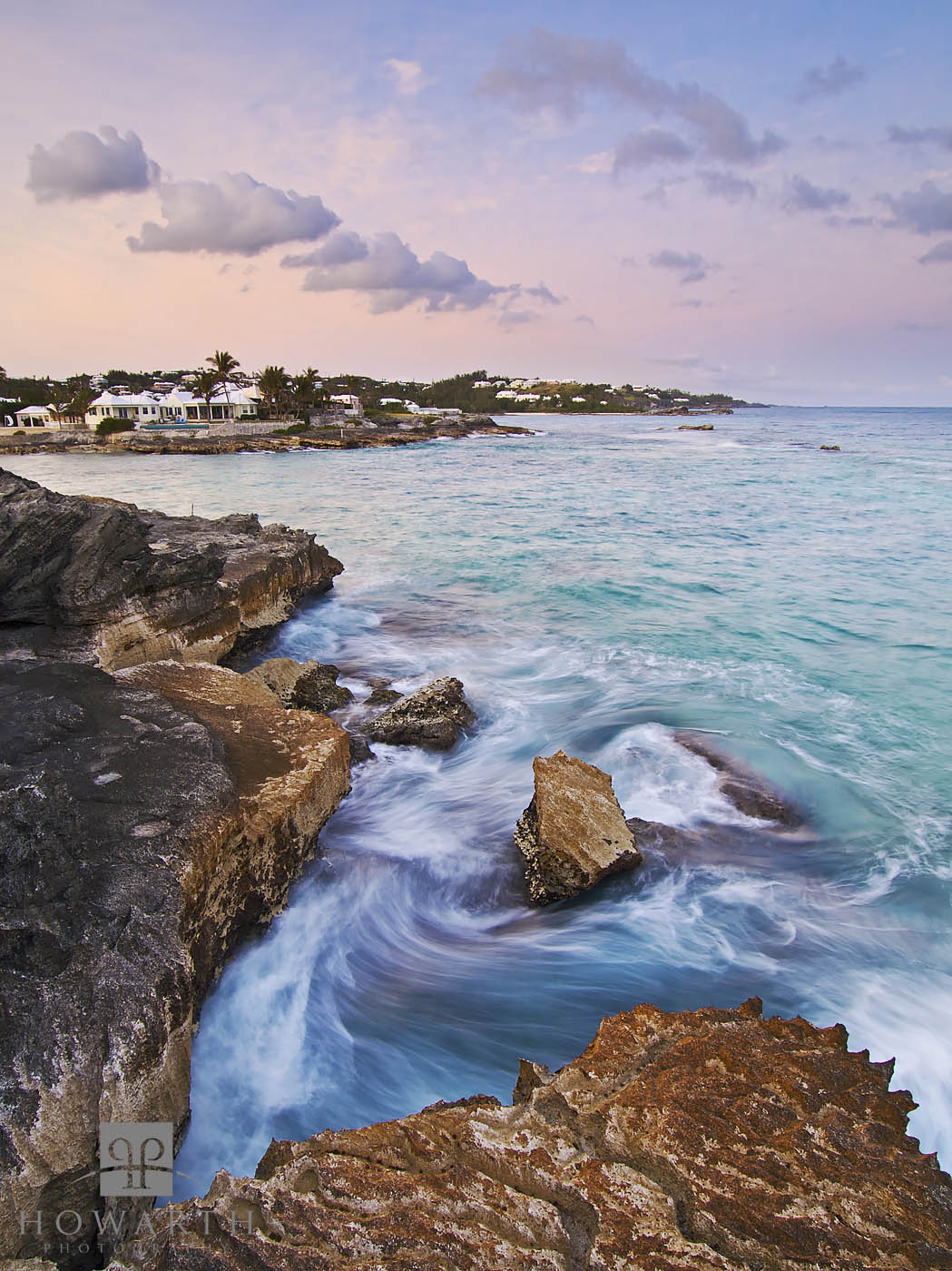 Award winning shot of Devonshire Bay Bermuda looking East as the sun sets in the West. Read about the 1st place award for Techweek...