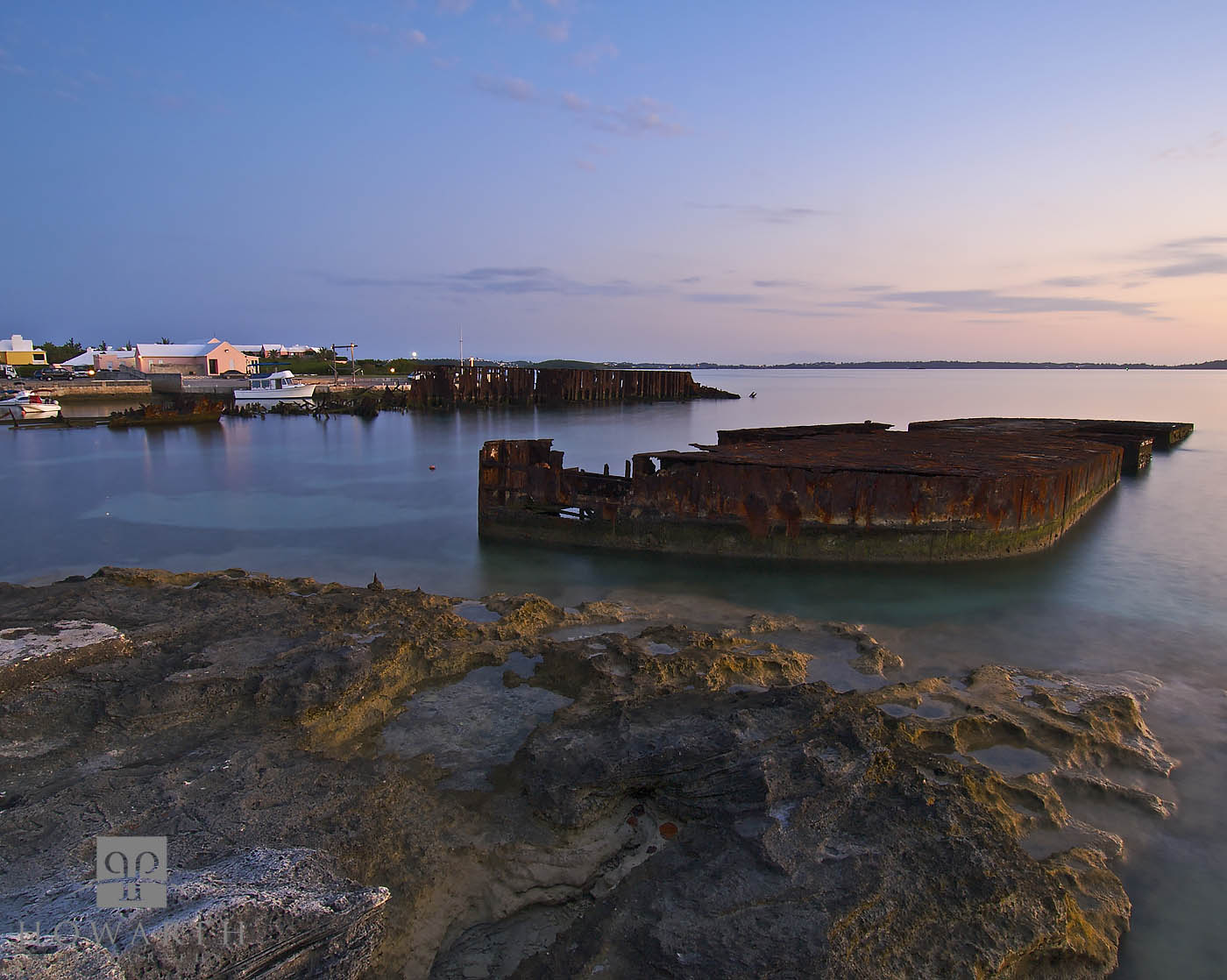 An old drydock wreck lays abandoned