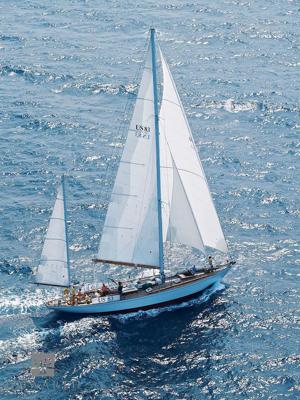 A sail boat finishing the Marion to Bermuda Yacht Race - Boat name - Kathleen