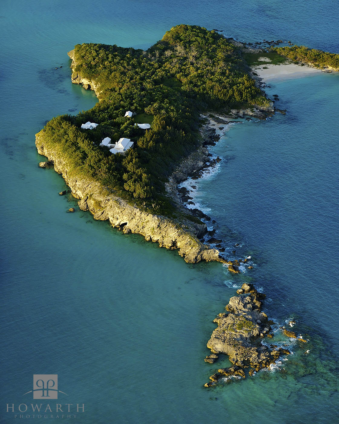 Looking from the East end of the protected Nonsuch Island