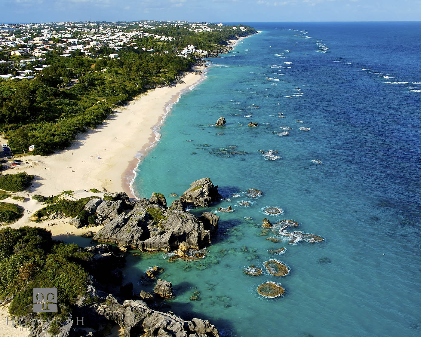 The beautiful Warwick Long Bay Beach stretching to the East