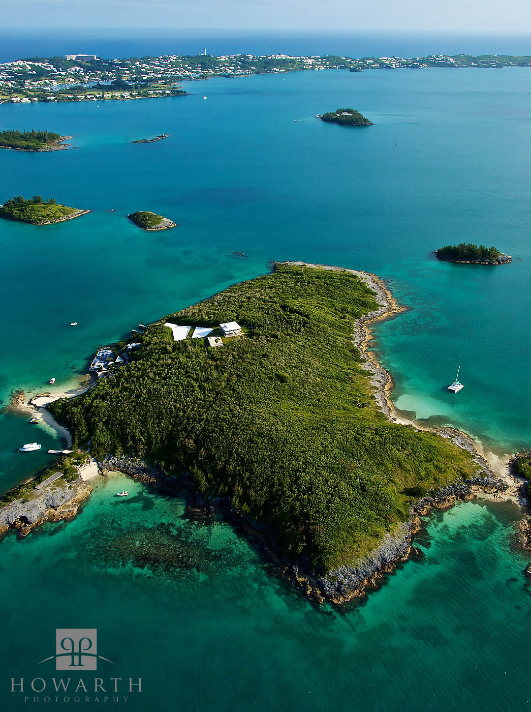 Like a green carpet jutting from the waters of the Sound.