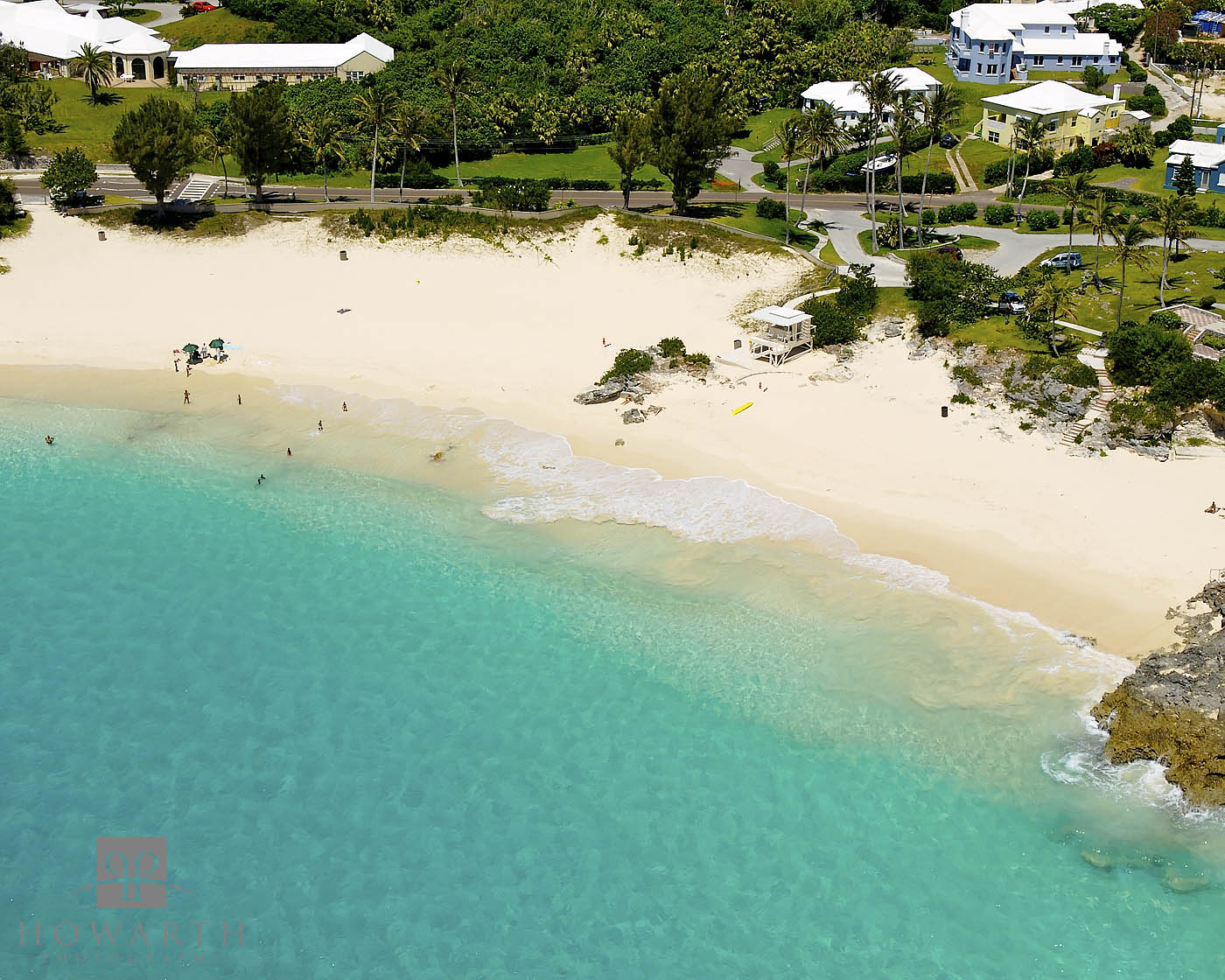 A view from offshore of the Smiths beach