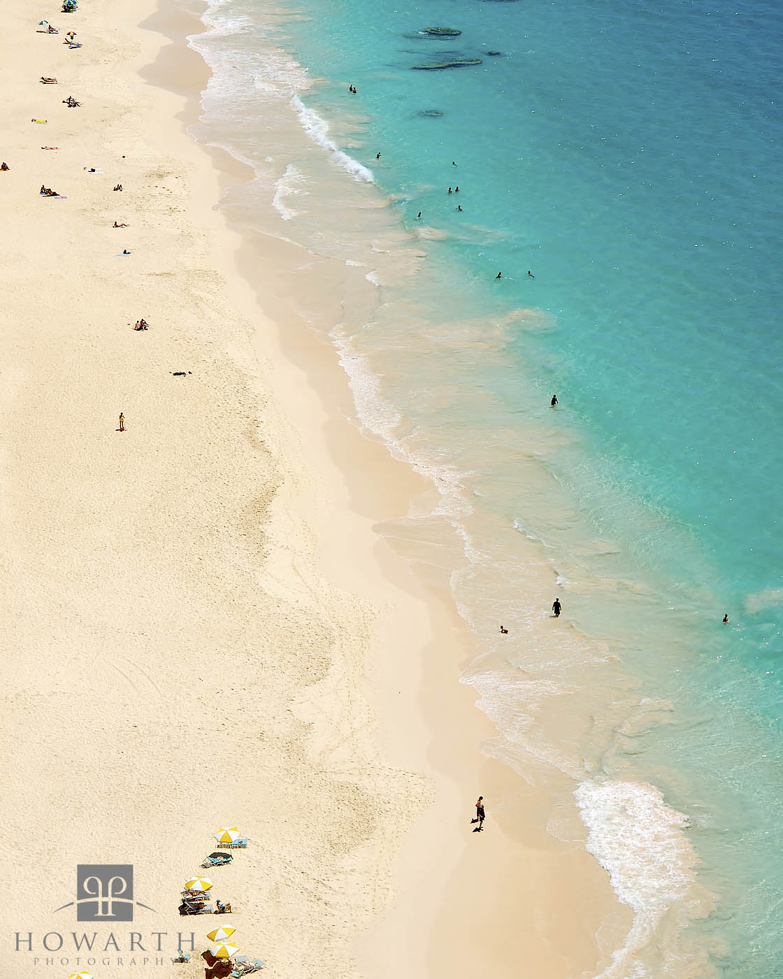 A small section of Elbow Beach