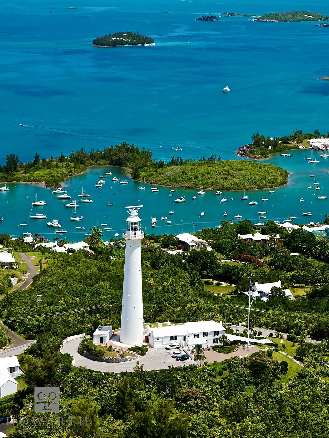 The lighthouse with Jew's Bay in the background